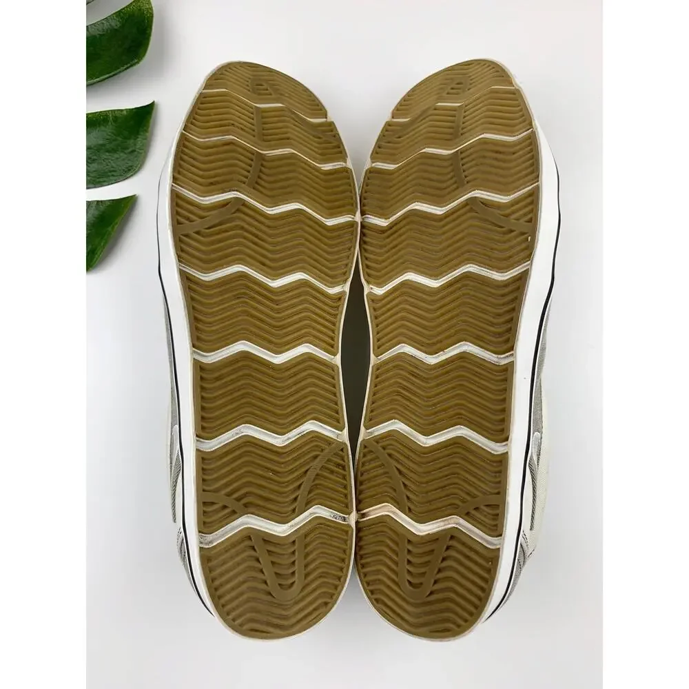 Nike ID SB 6.0 Sneakers Low Green Cream Canvas Skate Shoes 446825-991 Men's 13